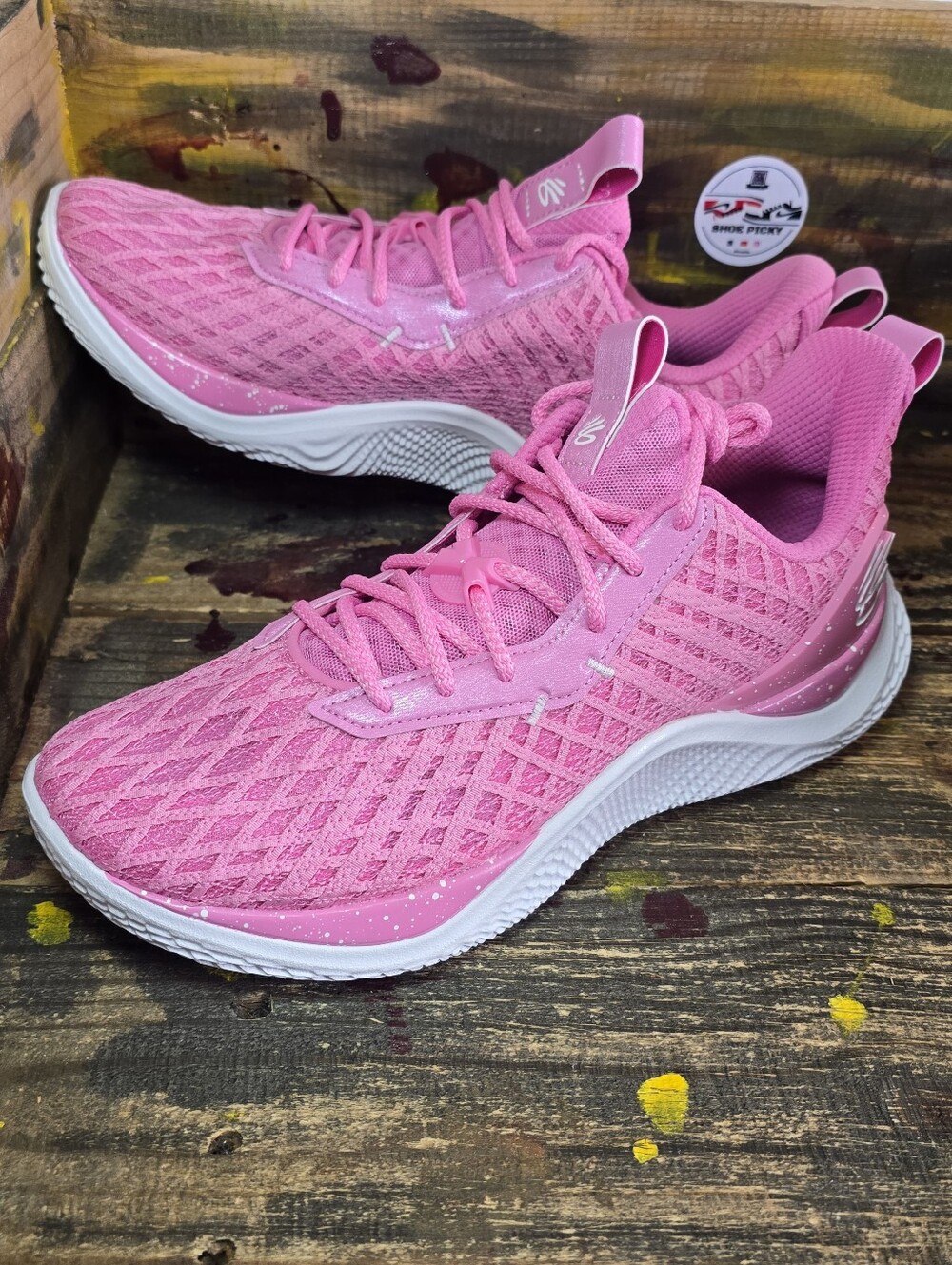 Under Armour Curry Flow 10 Team Pink  3026624-601 Men’s Size 12 Basketball Shoes